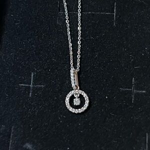 14kt white Gold and diamond necklace
